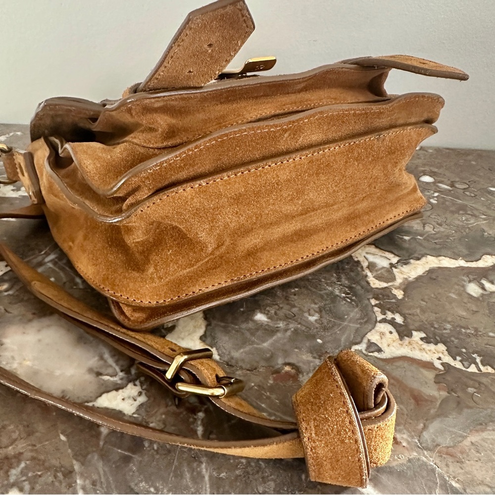 Proenza Schouler Mini Suede PS1 Crossbody Bag in Caramel - Picture 8 of 16
